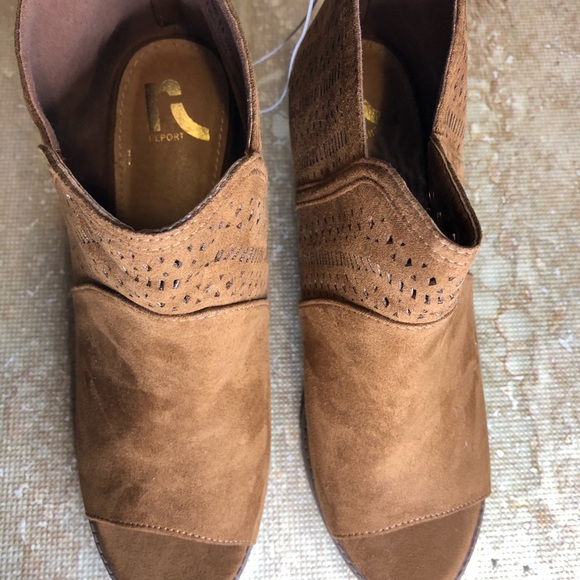 Report brown heeled open toe booties - Picture 4 of 7